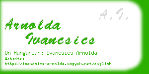 arnolda ivancsics business card